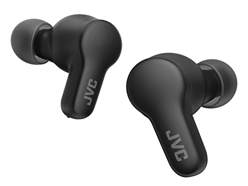 JVC New Gumy True Wireless Earbuds Headphones, Long Battery Life (up to 24 Hours), Sound with Neodymium Magnet Driver, Water Resistance (IPX4) - HAA7T2B (Olive Black), Compact