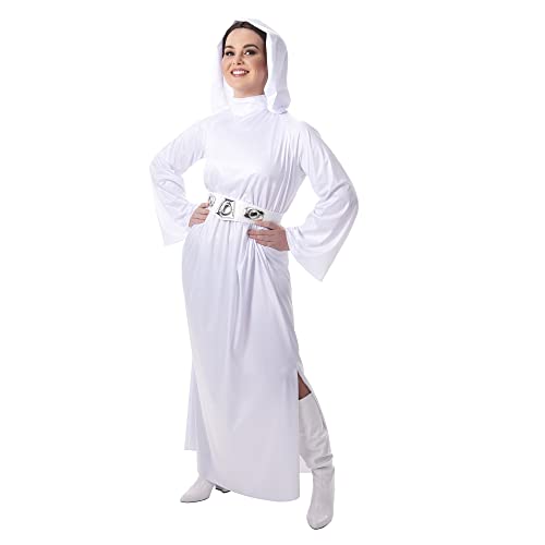 STAR WARS Adult Princess Leia Hooded Costume, Womens Halloween Costume - Officially Licensed Large