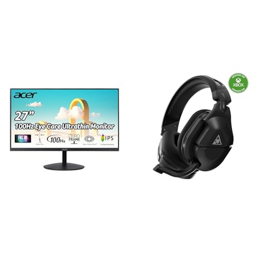 acer SB272 EBI 27' Full HD (1920 x 1080) IPS Zero-Frame Gaming Office Monitor & Turtle Beach Stealth 600 Gen 2 MAX Multiplatform Amplified Wireless Gaming Headset