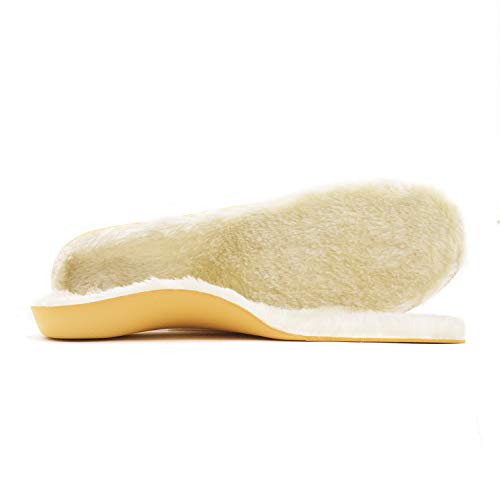 Wool Insoles with Arch Fit Soles Sheepskin Shoe Inserts Replacement Insoles for Women Men Universal for Boots Cozy, M