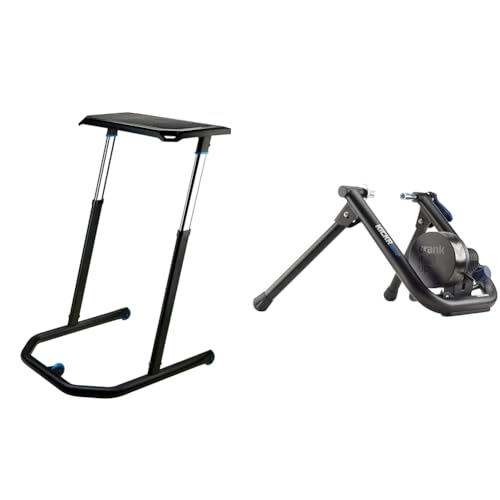 Wahoo KICKR Desk for Indoor Cycling Trainers, Stationary/Spin Bikes, Standing & Wahoo KICKR SNAP Wheel-On Bike Resistance Trainer for Cycling/Spinning Indoors