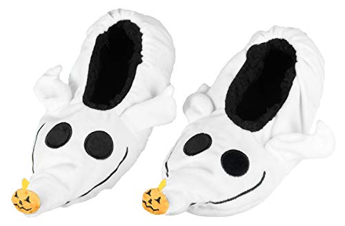 The Nightmare Before Christmas Zero Dog Character Slipper Socks with No-Slip Sole For Women Men (Medium)