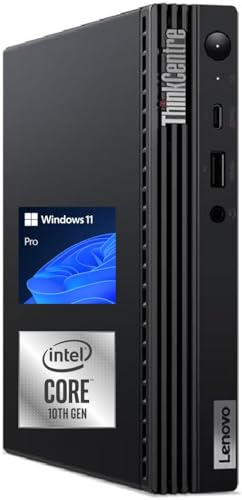 Lenovo ThinkCentre Business Mini Desktop, Intel Core Processor(Up to 4.3Ghz), 16GB RAM, 256GB SSD, Display Port, HDMI, USB Type-C, RJ-45, Wi-Fi 6, Windows 11 Pro, Black