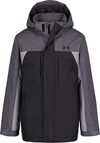 Under Armour Boys' Westward 3-in-1 Jacket, Removable Hood & Liner, Windproof & Water Repellant, Concrete, YMD