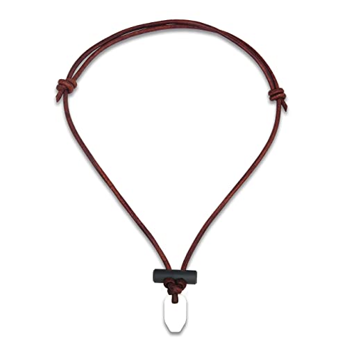 Wazoo The Bushcraft: The Original Fire Starter Necklace - USA Handcrafted Survival Necklace for Men, Weatherproof Bushcraft Necklace, Adjustable Leather Knot Design