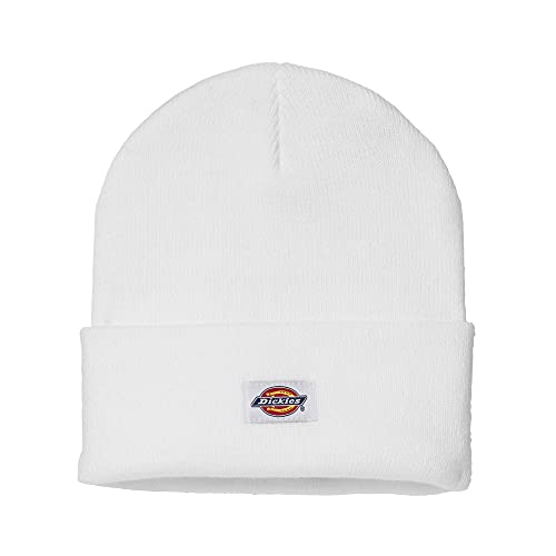 Dickies Men's Standard Acrylic Cuffed Beanie Hat, White, One Size