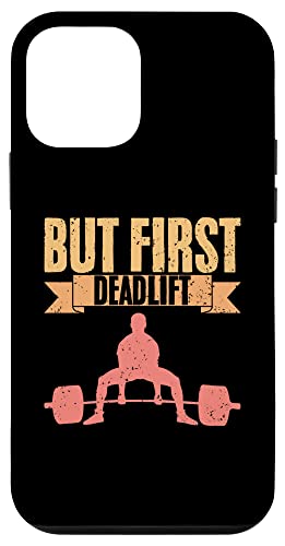 iPhone 12 mini Vintage But First Deadlift Gym Humor Weightlifting Strongman Case