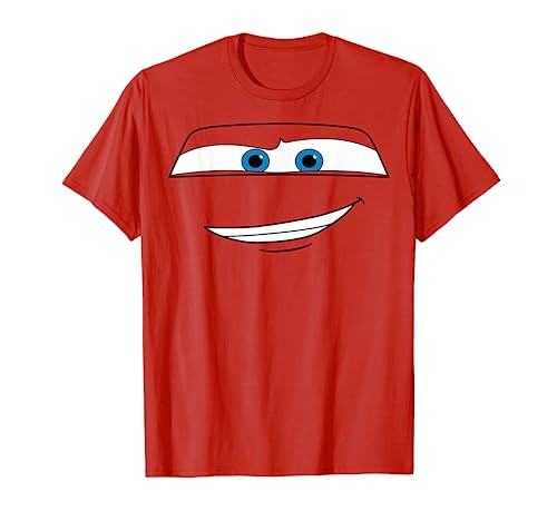 Disney Pixar Cars Lightning McQueen Big Face Short Sleeve T-Shirt
