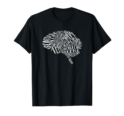 Brain Typography Tshirt RN Neuroscience Nurse Neurologist