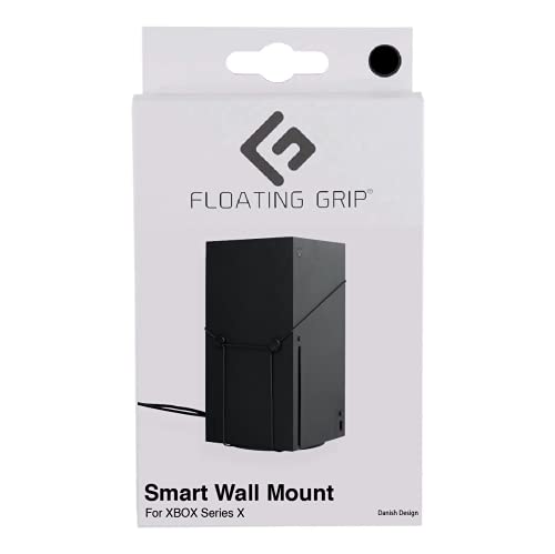 Xbox Series X Wall Mount Solution by FLOATING GRIP - Mounting Kit for Hanging & Displaying Consoles in Video Gaming Room (Standard: Fits Xbox Series X, Black)