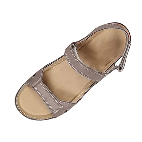 Platform Slip on Espadrille Sandals for Women Suitable for Vocation Beach Summer Shoes Dress Shoes Anti-Slip Breathable Sandal 09_Grey, 6