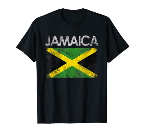 Vintage Jamaica Jamaican Flag Pride Gift T-Shirt
