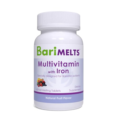 BariMelts Bariatric Multivitamin with Iron - 1 Month Supply (60 Fast-Dissolving Tablets) - Sugar-Free - Post-Op Bariatric Vitamins​