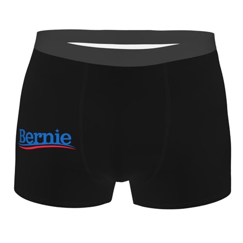 Bernie Sanders Boxer Briefs Comfort Stretch Underwear Trunks Wicking Breathable Knickers For Mens Black