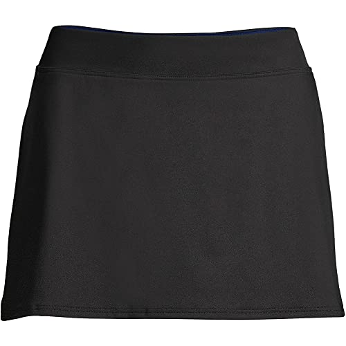 Lands' End Womens Chlorine Resistant Swim Skirt Swim Bottoms Control Black Plus 20w