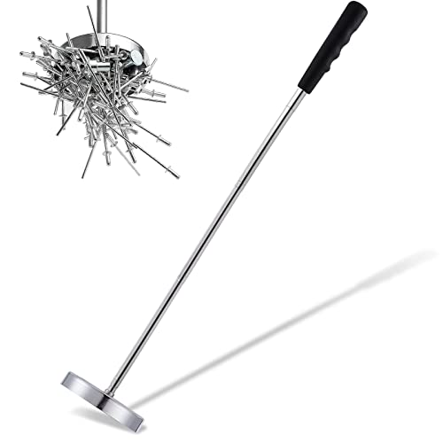 Rechabite Telescoping Magnetic Sweeper Pickup Tool, Screws Parts Finder with 35LB Pull Capacity, Retractable 8.6' to 33' with Strong Magnet, Pick up Nails, Screws, and Metal Parts