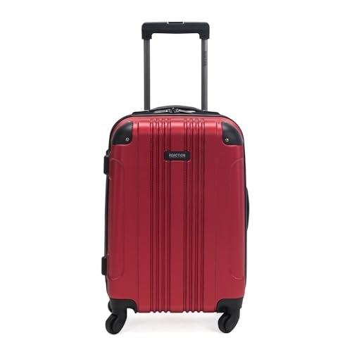 Kenneth Cole REACTION Out of Bounds Lightweight Hardshell 4-Wheel Spinner Luggage, Scarlet Red, 20-Inch Carry On