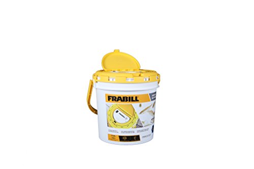 Frabill 4825 Insulated Bait Bucket with Built in Aerator , White and Yellow, 1.3 Gallons