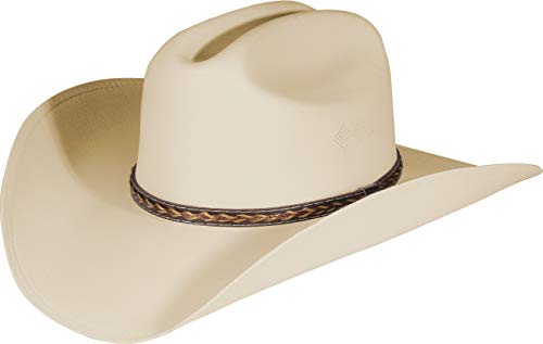 Enimay Western Cowboy & Cowgirl Hat Pinch Front Wide Brim Style (Large | X-Large, Classic Sand)