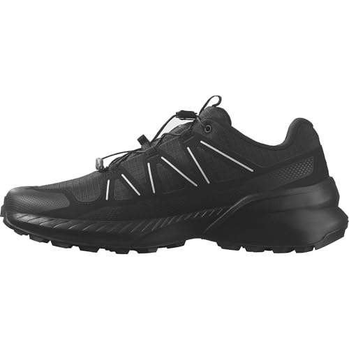 Salomon Men's SPEEDCROSS PEAK Trail Running Shoes for Men, Black / Black / Glacier Gray, 9.5