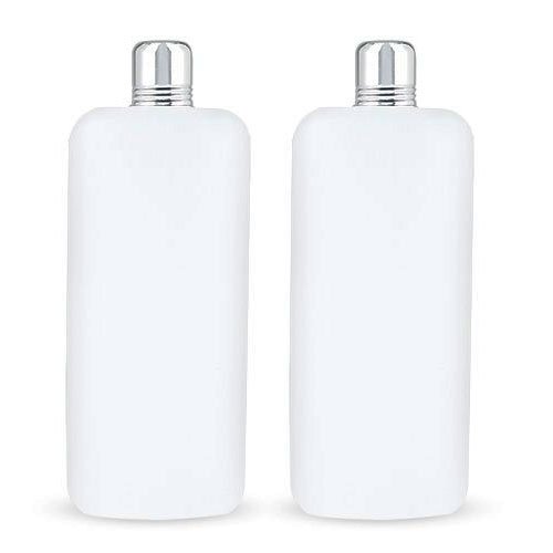 Franmara Travel Flask, 26 oz, 4' W x 9' H, Stainless Steel Screw top Cup, Plastic, Set of 2, White