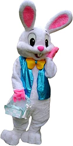 New Easter Bunny Adult Costume Rabbit Halloween Mascot Costume Fancy Dress…