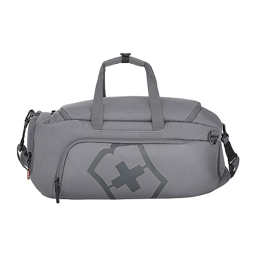 Victorinox Touring 2.0 Travel 2-in-1 Duffel - Modern, Durable Duffel Bag & Backpack for the Gym, Pool, or Trail - Features Shoe Compartment - 38 Liters, Light Gray