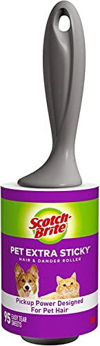 Scotch-Brite Pet Extra Sticky Hair Lint Roller, 95 Sheets(Packaging May Vary)