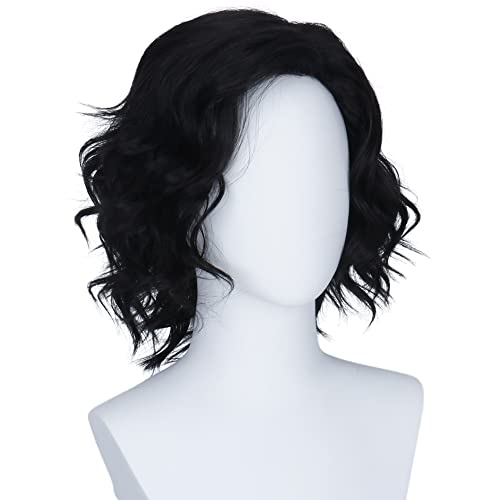 Yan Dream Black Curly Wig Men Short Hair Wig Halloween Male Cosplay Costume Party Accessory