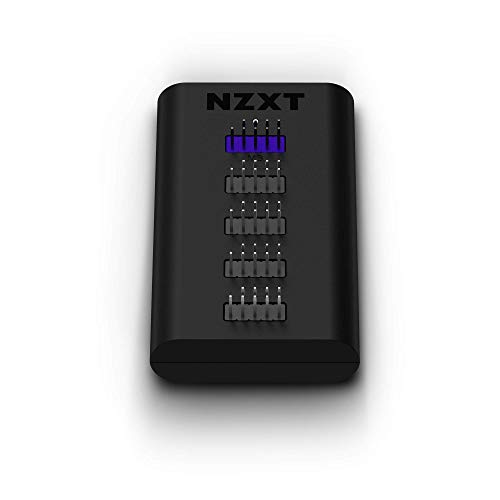 NZXT Internal USB Hub 3 - AC-IUSBH-M3 - 4 Internal USB 2.0 Ports - 3M Dual Lock Tapes - Magnetic Body - Plug and Play