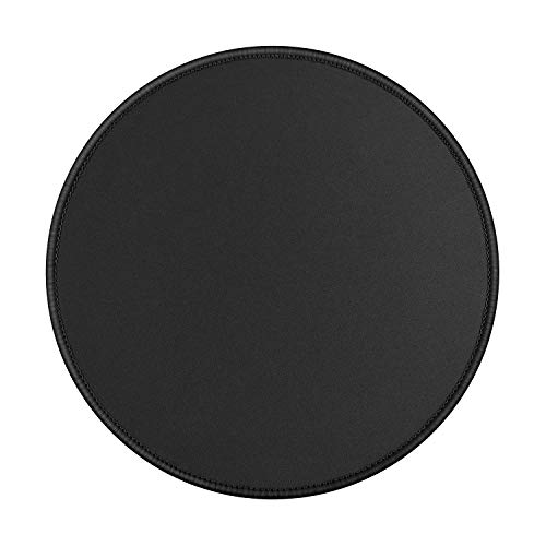 Round Mouse Pad with Stitched Edge Premium-Textured Non-Slip Rubber Base Mouse Mat Mousepad for Office & Home, Black (8.7 x 8.7 x 0.12Inch)