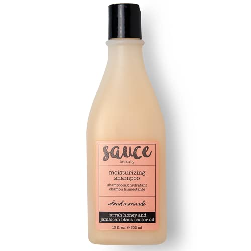 SAUCE BEAUTY Island Marinade Shampoo - 10 Fl Oz Black Castor Oil Shampoo for Frizzy, Dry & Damaged Hair - Sulfate & Paraben-Free Moisturizing Shampoo for Fine Hair (Island Marinade)