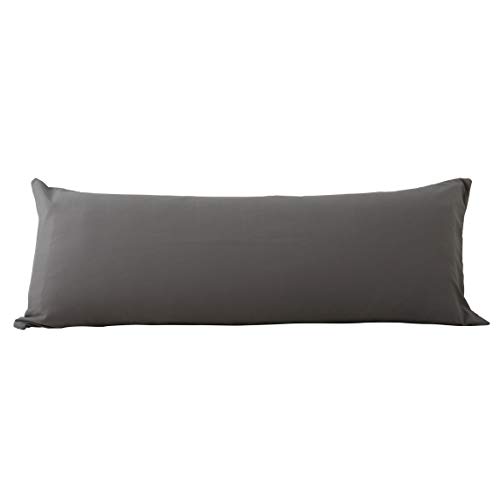 EVOLIVE Ultra Soft Microfiber Body Pillow Cover/Pillowcases 21'x54' with Hidden Zipper Closure (21'x54' Body Pillow Cover, Charcoal Grey)