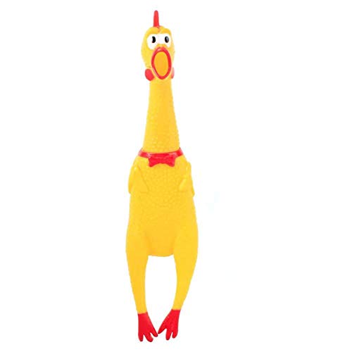 POPLAY Rubber Chicken/Squeeze Chicken, Decompressive/Vent Toy, Prank Novelty Toy, Silly Novelty Party Favors for Kids, Adults, Dogs, Family Games,Keep Your Chicken Quiet Easter Goodie