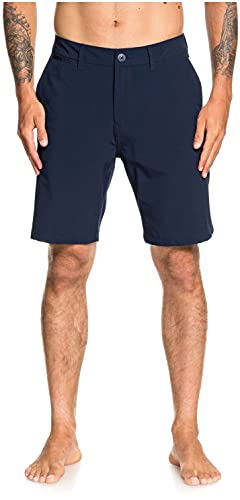 Quiksilver Men's Union Amphibian Hybrid 20 INCH Outseam Water Friendly Short, Navy Blazer, 34