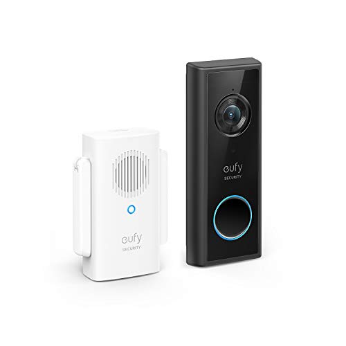 eufy Security, Battery Video Doorbell C210 Kit, Wi-Fi Connectivity, 1080p, 120-Day Battery, No Monthly Fees, AI Detection, Wireless Chime Included, 2-Way Audio, Remote Monitoring for Apartment Living