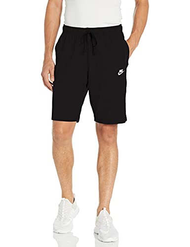 Nike Men's Sportswear Club Short Jersey, Black/White, Large