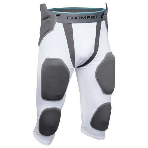 CHAMPRO Man-Up - 7-Pad Girdle, White, Adult Large, Model: FPGU7AWL