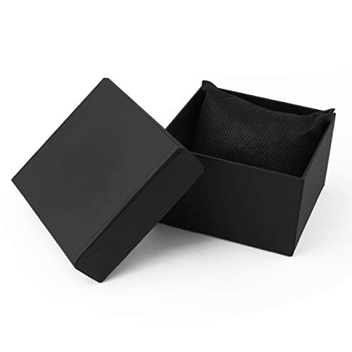 sdoot Watch Box, Watch Gift Box 12 Packs, Black Gift Boxes for Watches with Pillow Cushion, Jewelry Gift Boxes for Bracelets, 3.3'' × 3.1'' × 2.1''