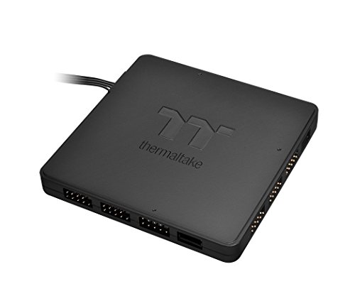 Thermaltake TT Sync SATA Powered 9 Port Addressable LED Controller TT Premium Edition (Compatible with ASUS Aura Sync, GIGABYTE RGB Fusion and MSI Mystic Light Sync) CL-O015-PL00BL-A,1 Pack