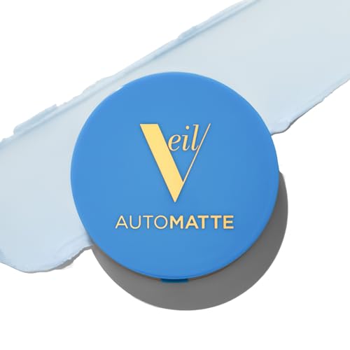 Veil Cosmetics | AutoMatte Mattifying Balm | Anti-Shine Translucent Powderless Makeup | Prime, Set, Mattify, Touch-Up & Remove Oil | Blur Pores & Fine Lines | Smooth Complexion | All Skin Types