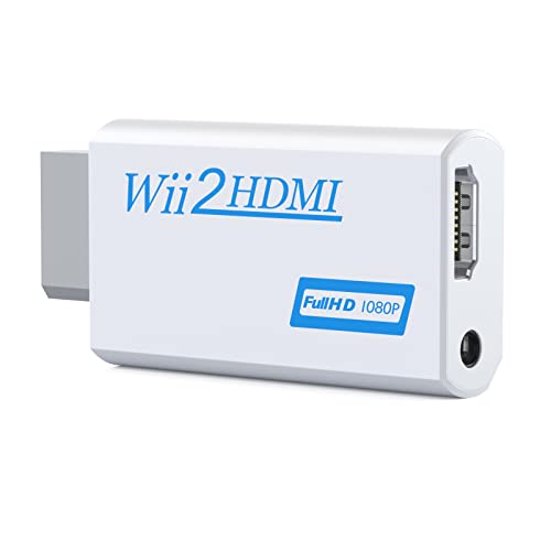 Rybozen Wii to HDMI Converter, Wii HDMI Adapter 1080P, Output Video Audio HDMI Converter with 3.5mm Audio Jack&HDMI Output Supports All Wii Display Modes 720P NTSC Compatible with Wii, Wii U, HDTV