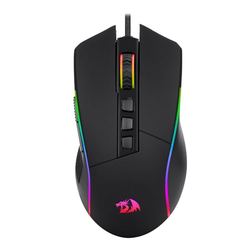 Redragon Gaming Mouse, Wired Gaming Mouse 16,000 DPI Opitacl Sensor, Mouse with Fire Button, Macro Editing Programmable RGB Ergonomic Mouse for Laptap/PC/Mac