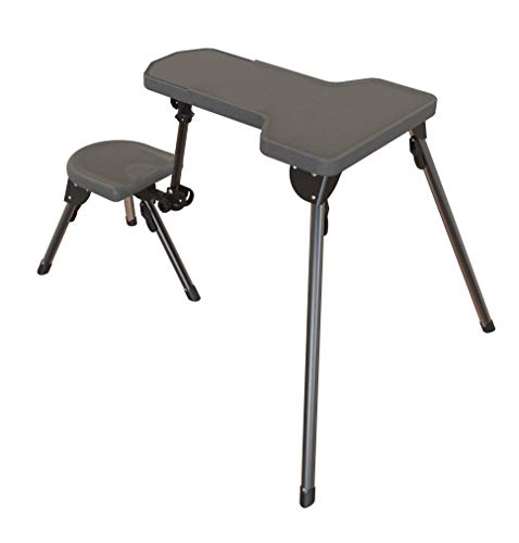 Caldwell Stable Table Lite with Weatherproof Tabletop, Ambidextrous Seat and Fully Collapsible Design for Easy Transport and Outdoor Target Shooting