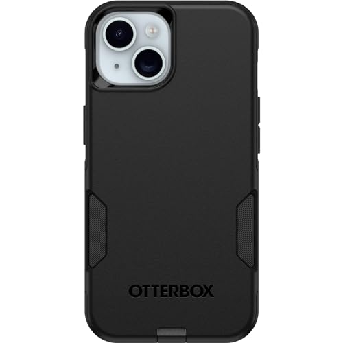 OtterBox iPhone 15, iPhone 14, and iPhone 13 Commuter Series Case - BLACK, slim & tough, pocket-friendly, with port protection