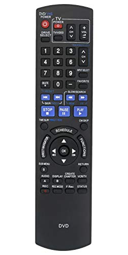New N2QAYB000197 Replace Remote Fit for Panasonic DVD Recorder DMR-EZ48V DMR-EZ485V DMR-EZ48 DMR-EZ485 DMR-EZ48VK DMR-EZ485VK