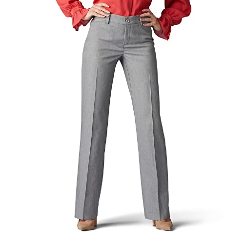 Lee Women's Ultra Lux Comfort with Flex Motion Trouser Pant Ash Heather 6 Medium