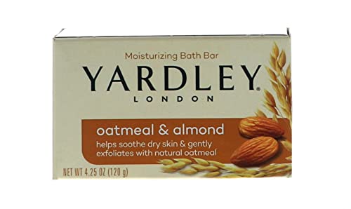 Yardley of London Naturally Moisturizing Bar Soap Oatmeal & Almond 3+1 Free