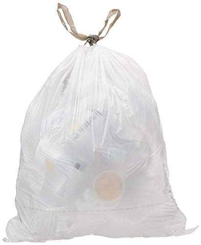 AmazonCommercial 18 Gallon Trash Compactor Bags /w Drawstrings, 2 MIL, Unscented, 50 Count