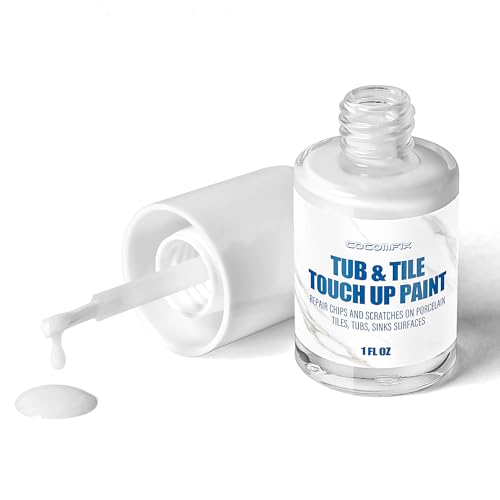 Specialty Tub and Tile Paint (White) - High Gloss White Tub Paint for Bathtub. Porcelain Paint for Scratches & Chips on Tubs, Tiles, Porcelain Sinks and Toilets Surfaces. Waterproof & Quick-Dry.